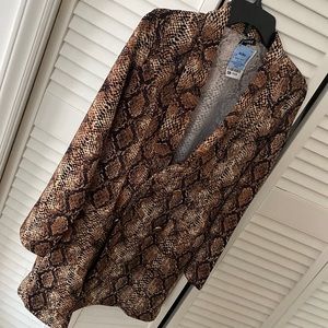 Ross Brown Snakeskin Mini Dress